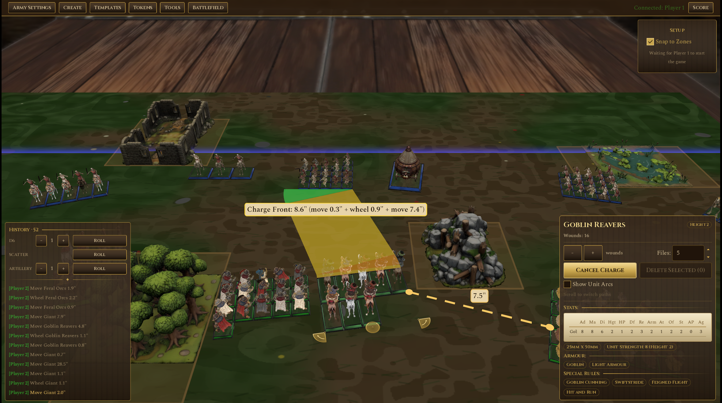 Battle Tavern gameplay — large scale battle with many units in formation.